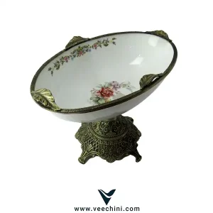 میوه خوری آجیل خوری لمونژ گل ریز پایه دار - VCHI105 (1)