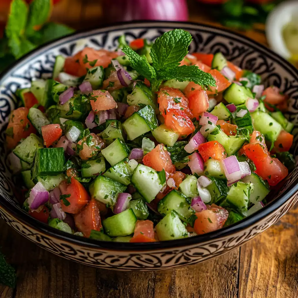 طرز تهیه سالاد شیرازی