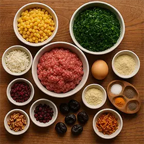 مواد اولیه کوفته تبریزی