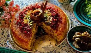 ته چین مرغ بادمجان.