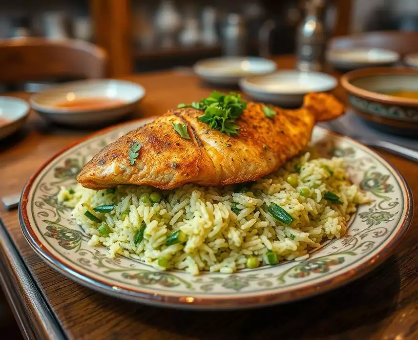 طرز تهیه سبزی پلو با ماهی