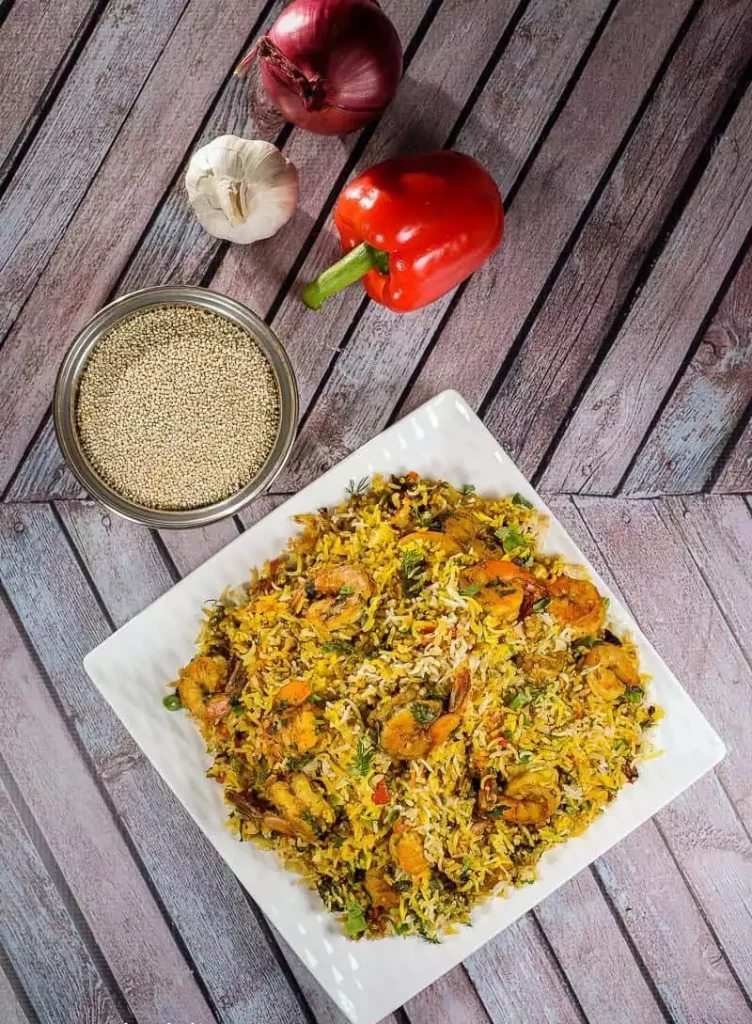 طرز تهیه میگو پلو
