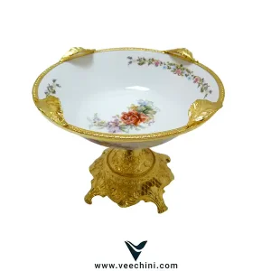 شکلات خوری لمونژ گرد طلایی پایه دار - VCHI179 (2)