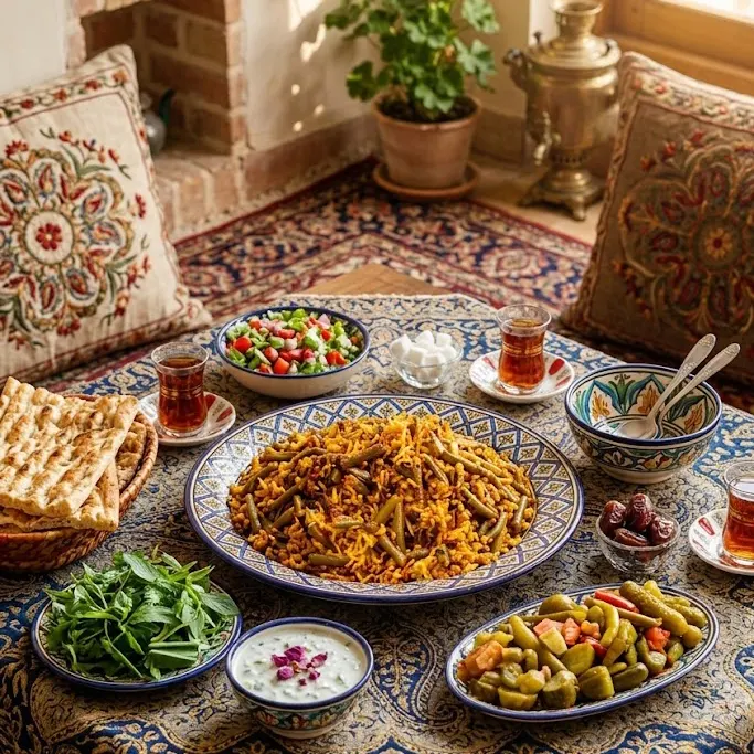 طرز تهیه لوبیا پلو