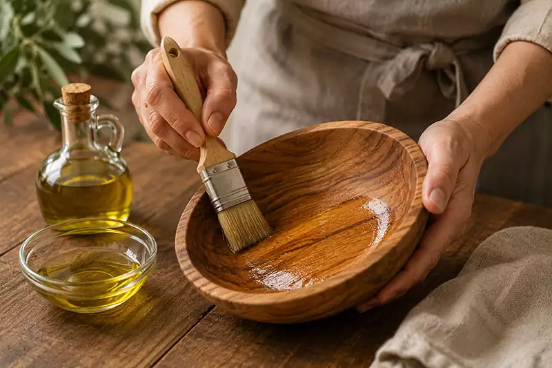 تمیز کردن ظروف چوبی