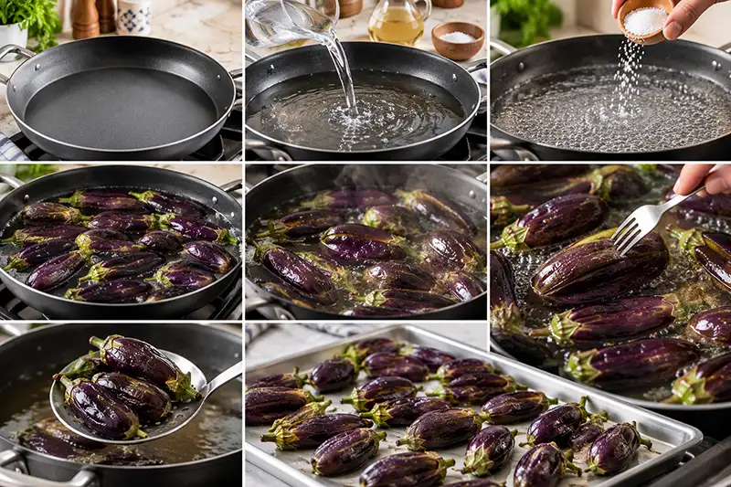 طرز تهیه ترشی بادمجان شکم پر